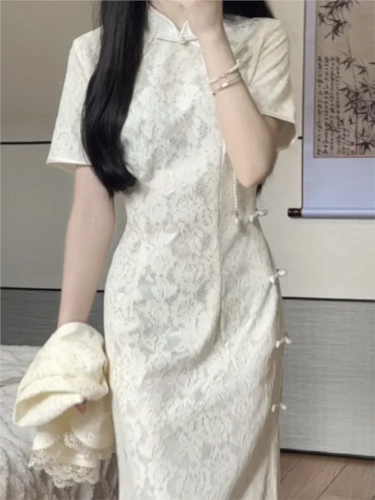 Chinese Summer Traditional Chinese Cheongsam Dress Women Girls Retro Qipao Bodycon Floral Bandage Vintage Fashion Long Dress
Chinese Summer Traditional Chinese Cheongsam Dress Women Girls Retro Qipao Bodycon Floral Bandage Vintage Fashion Long Dress