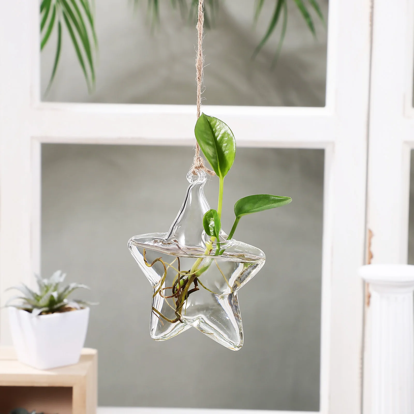 Hydroponic Hanging Transparent Small Glass Flower Vase Indoor Planter Bedroom Office Home Decor Tiny Flower Vase 
Hydroponic Hanging Transparent Small Glass Flower Vase Indoor Planter Bedroom Office Home Decor Tiny Flower Vase