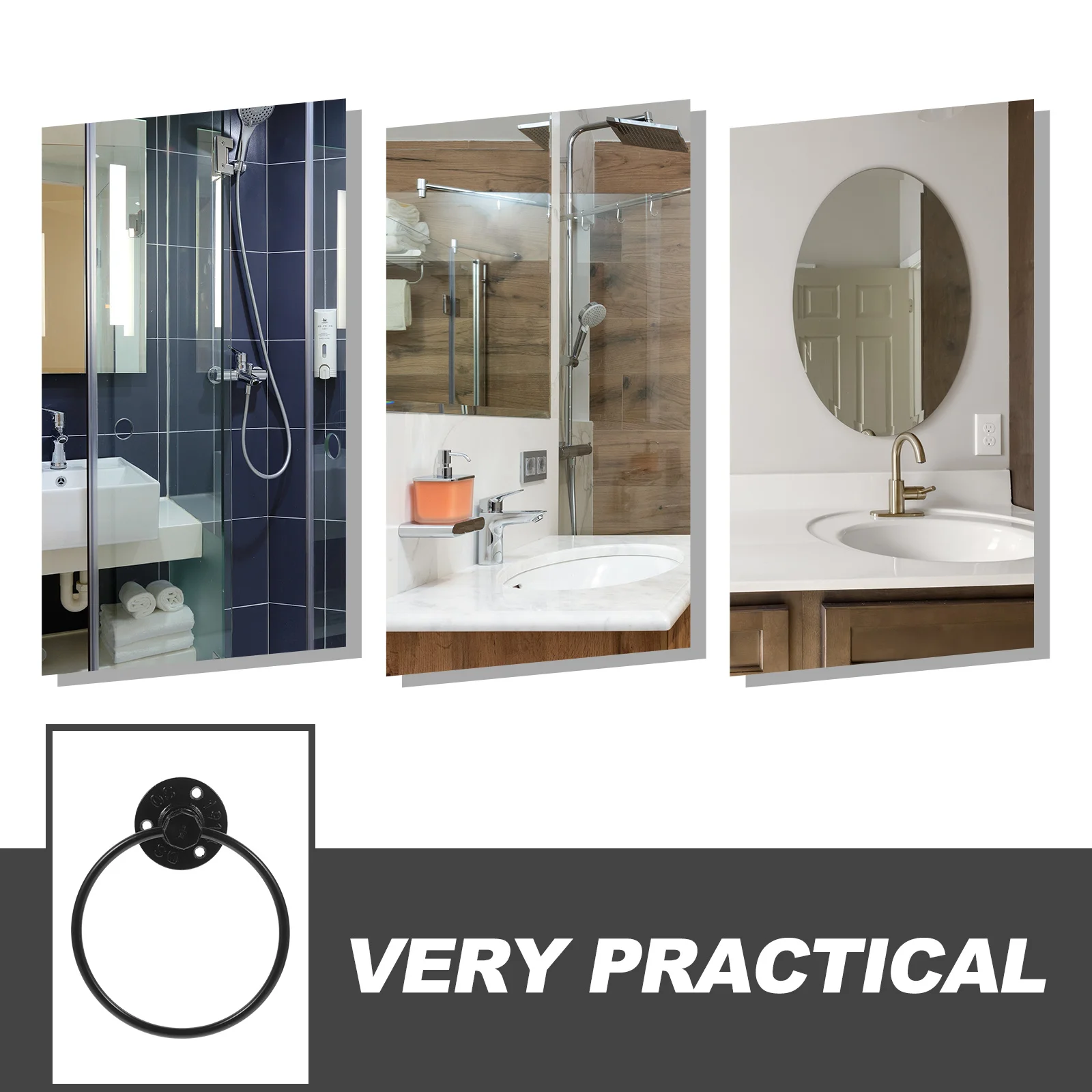 Iron Towel Ring Industrial Vintage Wall Mounted Bathroom Hand Towel Holder Rack Space Saving Organizer Guest Bathroom Essentials
Iron Towel Ring Industrial Vintage Wall Mounted Bathroom Hand Towel Holder Rack Space Saving Organizer Guest Bathroom Essentials