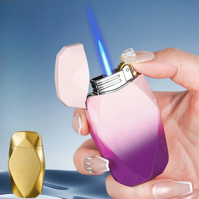 New Windproof Diamond Shaped Grinding Wheel Inflatable LighterJet Flame Outdoor Portable Lighter Men's Gift
New Windproof Diamond Shaped Grinding Wheel Inflatable LighterJet Flame Outdoor Portable Lighter Men's Gift