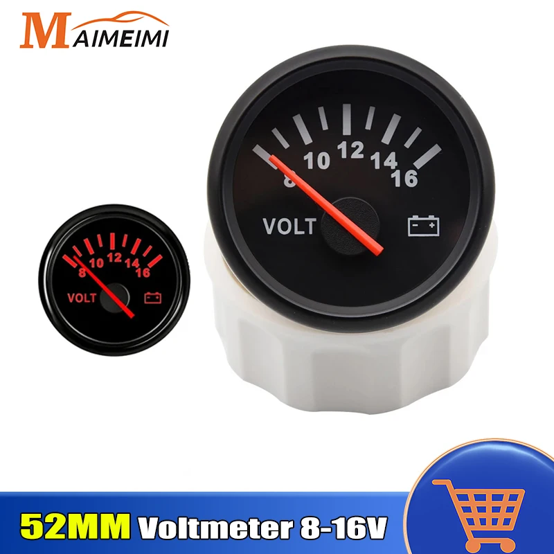 52mm Volt Meter Marine Auto Voltmeter 8-16V 16-32V Waterproof Gauge Universal For Motorcycle Car Boat Marine With Red Backlight
52mm Volt Meter Marine Auto Voltmeter 8-16V 16-32V Waterproof Gauge Universal For Motorcycle Car Boat Marine With Red Backlight