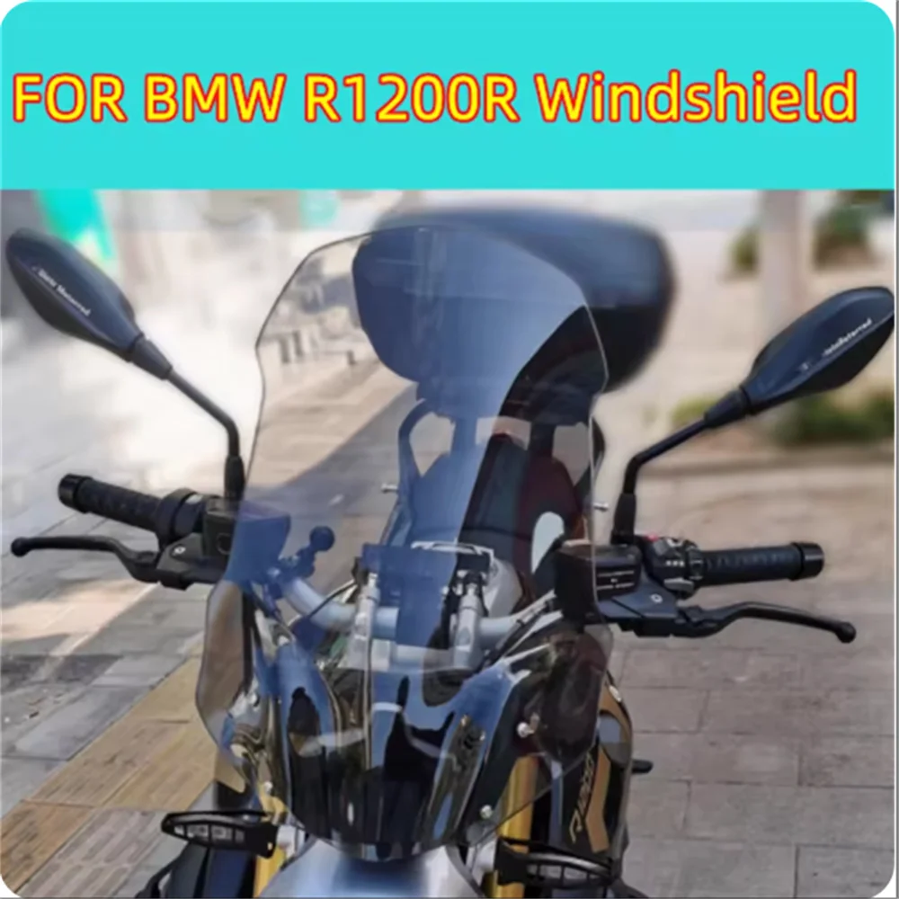 For BMW R1200R windshield modification high-quality front windshield with raised chest guard and rain shield accessories
For BMW R1200R windshield modification high-quality front windshield with raised chest guard and rain shield accessories