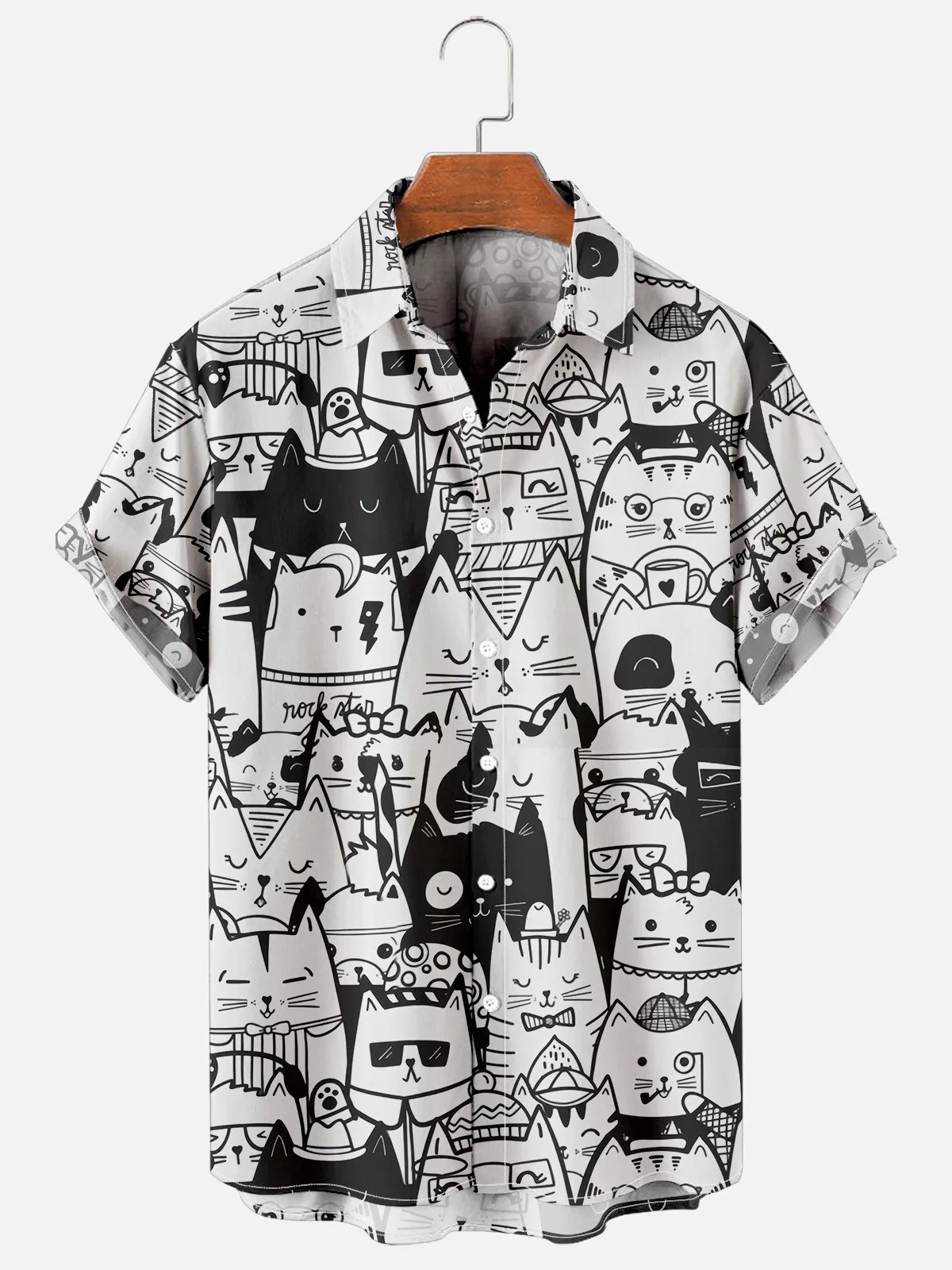 Black and White Fun Cat 3d Print Shirt Cool Trend Men Shirts Summer Short Sleeve Top
Black and White Fun Cat 3d Print Shirt Cool Trend Men Shirts Summer Short Sleeve Top