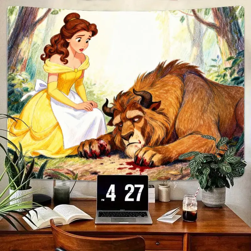 1PC Disney Beauty and the Beast Tapestry, Belle & Injured Beast Scene Wall Art, Polyester Modern Room Decor Gift for Fans
1PC Disney Beauty and the Beast Tapestry, Belle & Injured Beast Scene Wall Art, Polyester Modern Room Decor Gift for Fans