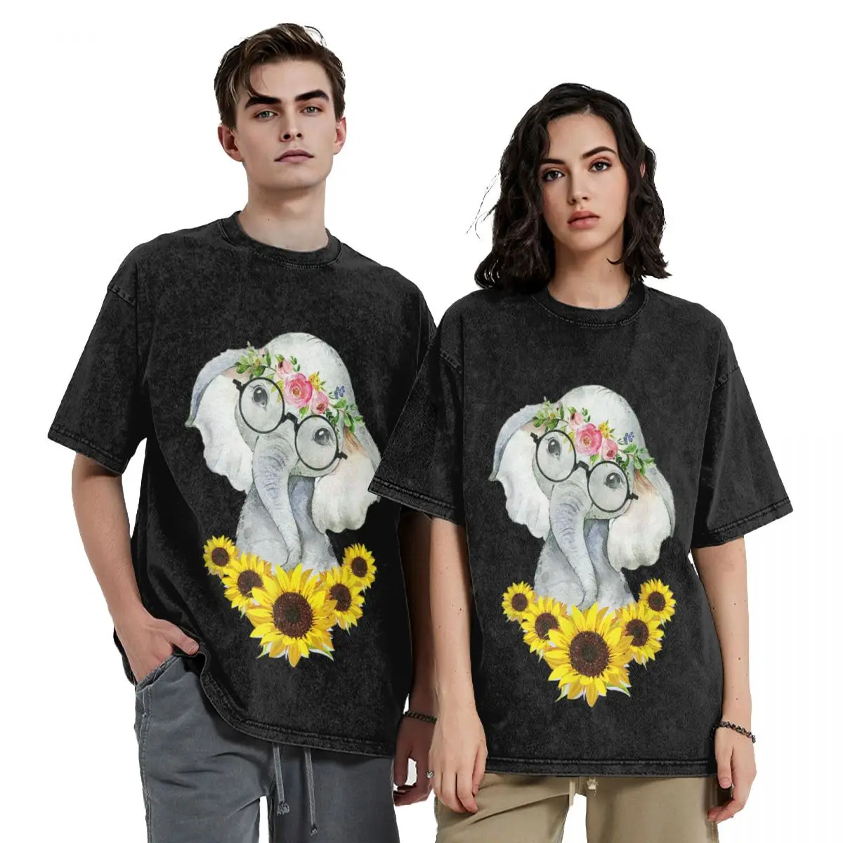 A Lovely Adorable Elephant with Glasses and Sunflower T-Shirt football t shirt Funny t-shirt designer shirts clothing for men
A Lovely Adorable Elephant with Glasses and Sunflower T-Shirt football t shirt Funny t-shirt designer shirts clothing for men