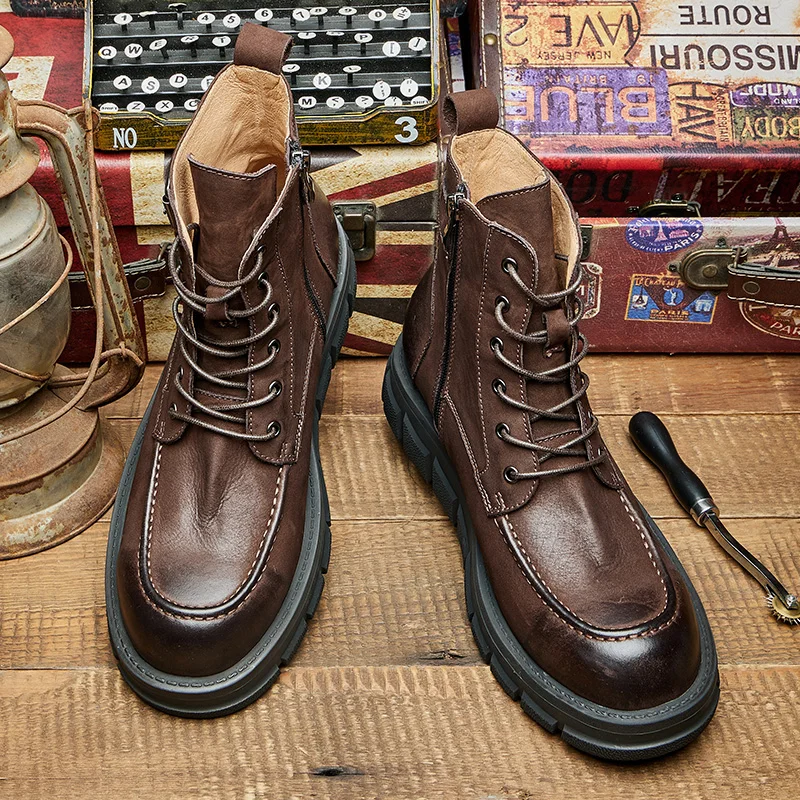 Мужские ботинки Thi Bot Рабочие ботинки Ретро Briti Sle Высокие мотоциклетные ботинки Leather oes Faionable Весна Осень
Мужские ботинки Thi Bot Рабочие ботинки Ретро Briti Sle Высокие мотоциклетные ботинки Leather oes Faionable Весна Осень