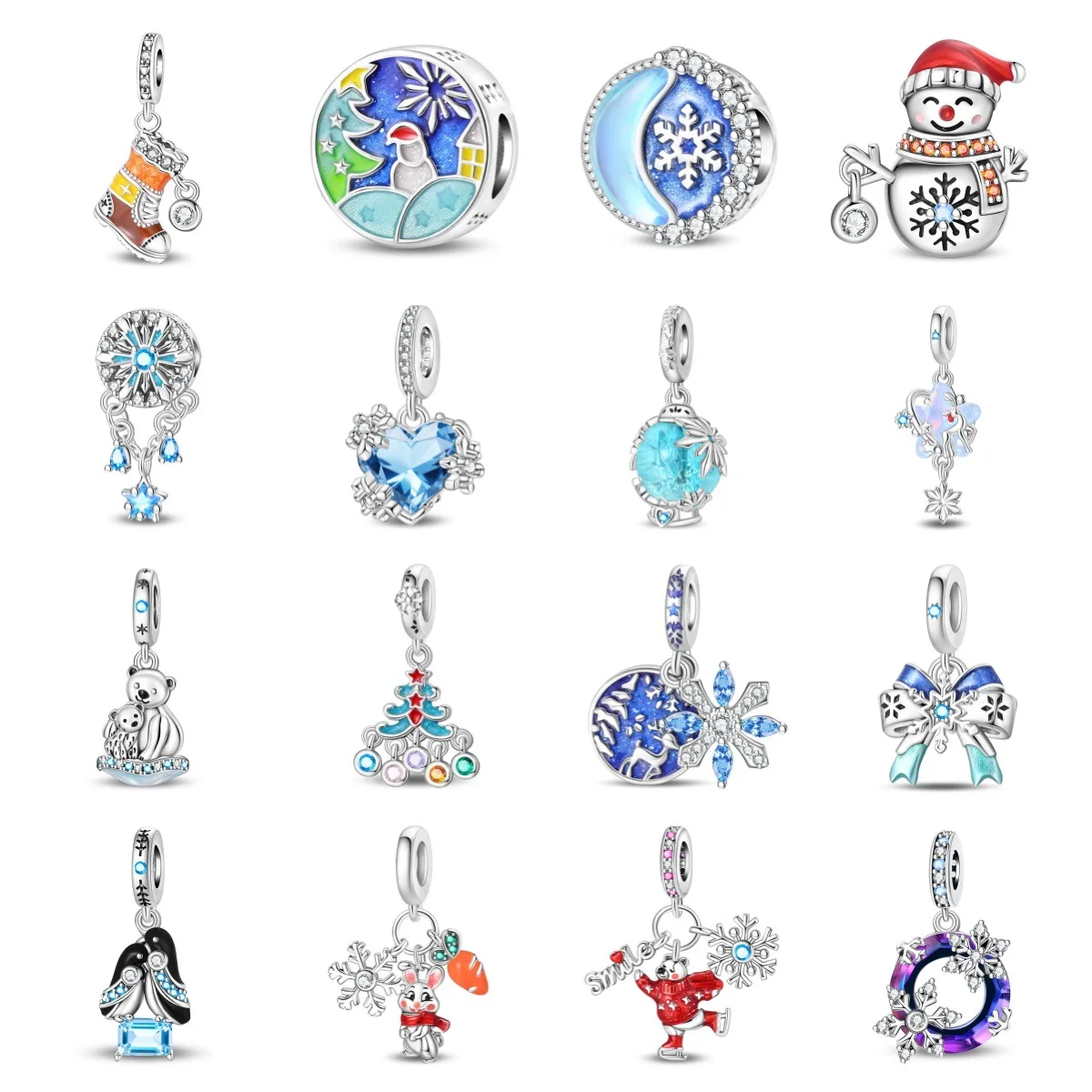 High-quality Silver Romantic Snowflake Snowman Penguin Charm Pendant Bead DIY Jewelry Bracelet Accessories for Ladies
High-quality Silver Romantic Snowflake Snowman Penguin Charm Pendant Bead DIY Jewelry Bracelet Accessories for Ladies