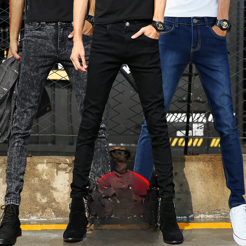 Мужские джинсы Slim Fit с эластичной подкладкой, модные брендовые брюки в корейском стиле, облегающие длинные штаны
Мужские джинсы Slim Fit с эластичной подкладкой, модные брендовые брюки в корейском стиле, облегающие длинные штаны