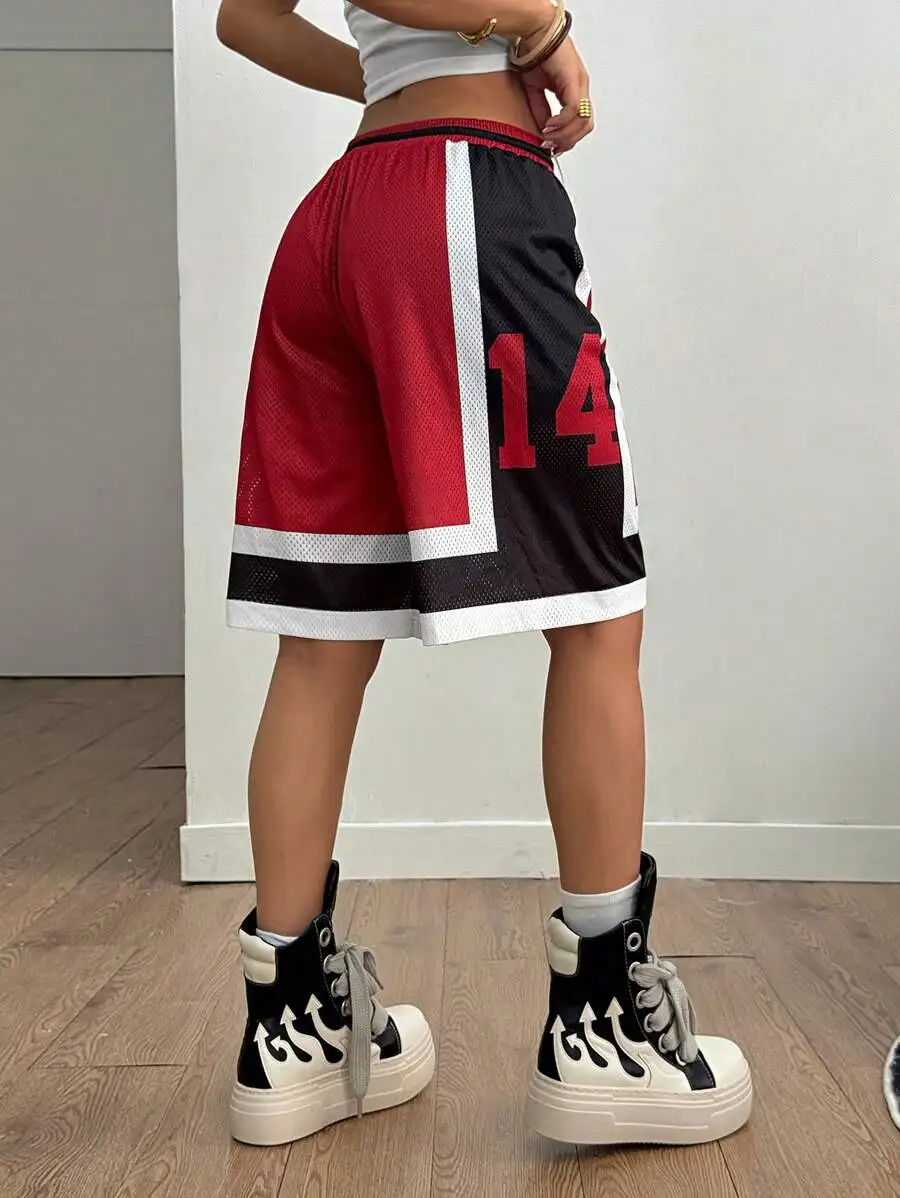Womens Breathable Mesh Sport Shorts With Number Graphic Streetwear Loose Fit
Womens Breathable Mesh Sport Shorts With Number Graphic Streetwear Loose Fit