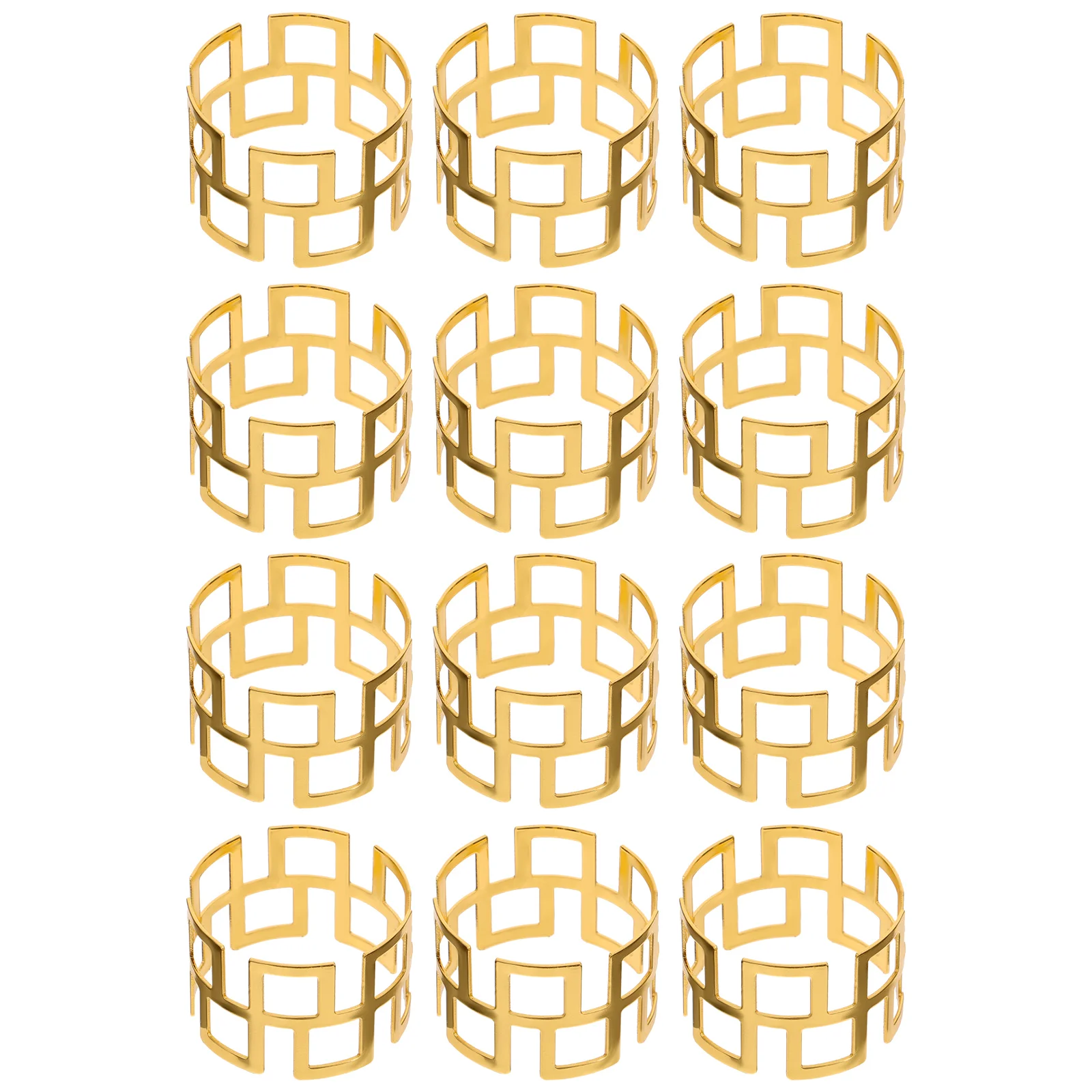 12 Pcs Hollow Napkin Ring Buckle Buckles Decoration Holder Metal Rings Holders
12 Pcs Hollow Napkin Ring Buckle Buckles Decoration Holder Metal Rings Holders