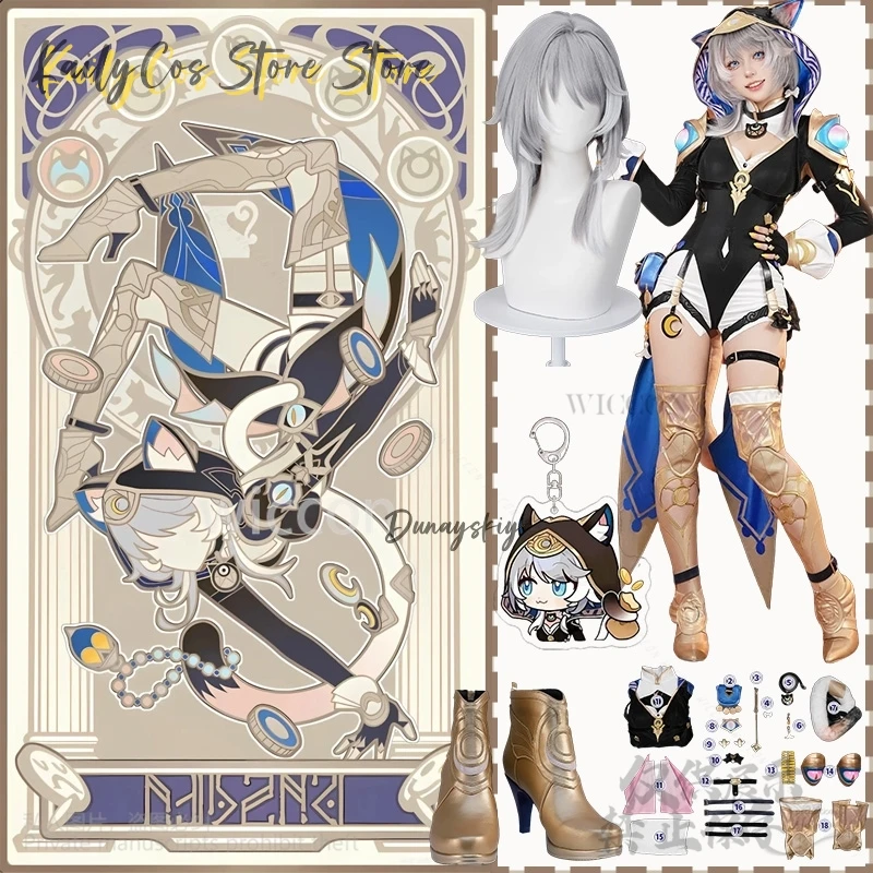 Anime Game Honkai Star Rail 코스프레 Cipher Costume Sexy Cat Furry Uniform Jumpsuit Punk Hood Wig Shoes Jirai Kei Girl Customized
Anime Game Honkai Star Rail 코스프레 Cipher Costume Sexy Cat Furry Uniform Jumpsuit Punk Hood Wig Shoes Jirai Kei Girl Customized