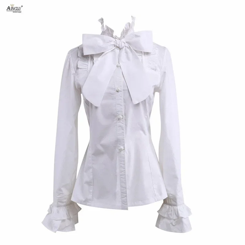 Japanese Sweet Women White Shirt Kawaii Blouses Button up Cute Ruffle Lolita Big Bow Long Sleeve Top
Japanese Sweet Women White Shirt Kawaii Blouses Button up Cute Ruffle Lolita Big Bow Long Sleeve Top