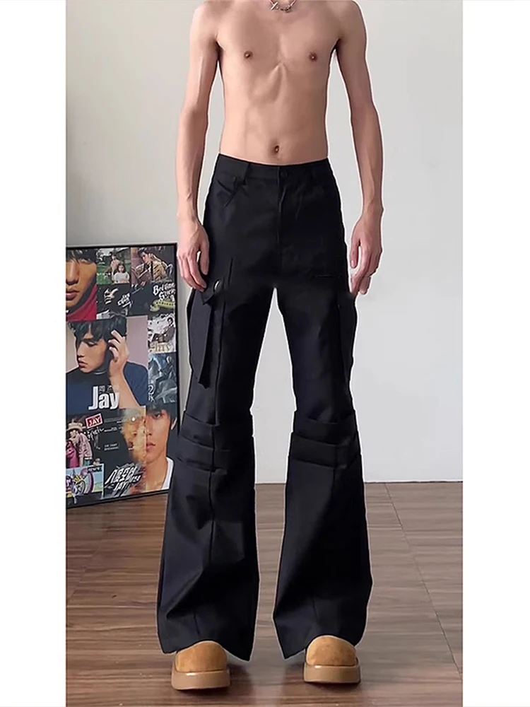 Cleanfit Black Men's Micro Flared Pants Autumn Winter Drapey Pleated Workwear Straight Leg Long Trousers Street Style
Cleanfit Black Men's Micro Flared Pants Autumn Winter Drapey Pleated Workwear Straight Leg Long Trousers Street Style