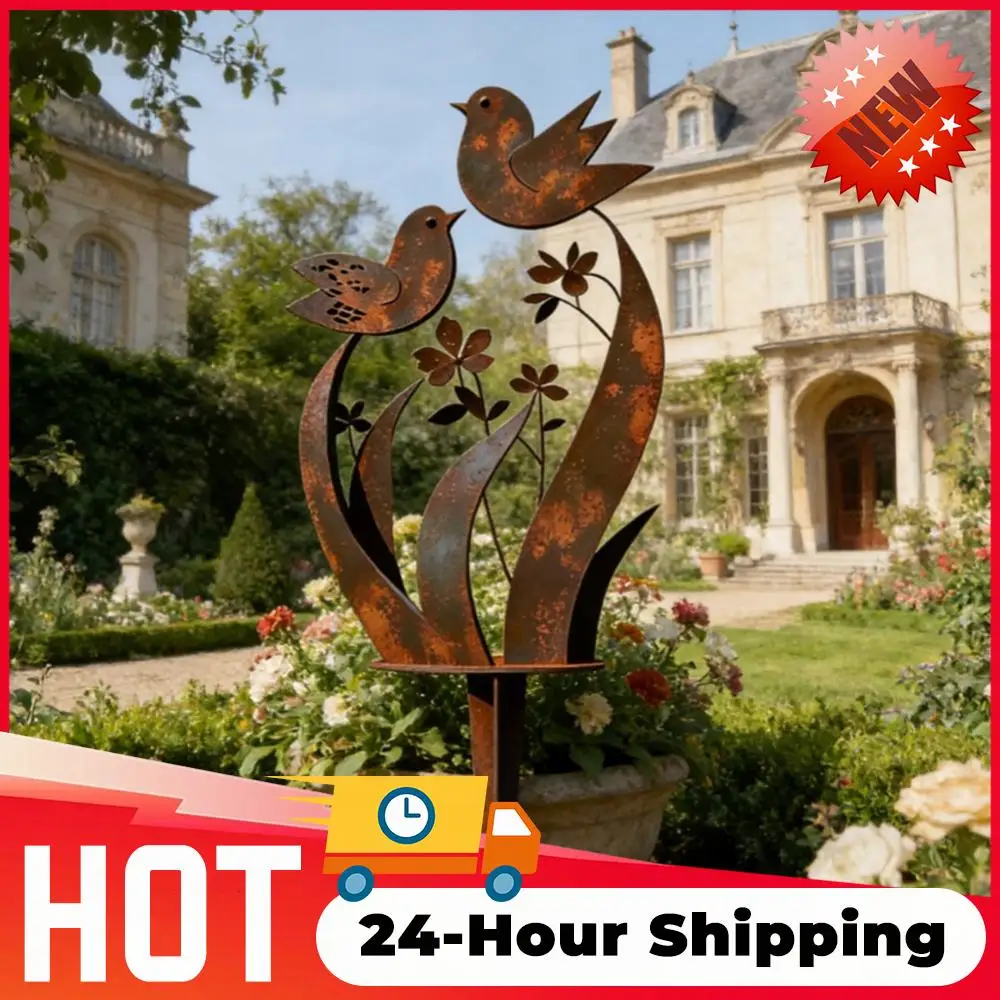 Metal Garden Stake Retro Flower Bed Decor Plant Stake with Bird and Floral Design for Yard Lawn Rustic Garden Art Ornament Decor
Metal Garden Stake Retro Flower Bed Decor Plant Stake with Bird and Floral Design for Yard Lawn Rustic Garden Art Ornament Decor