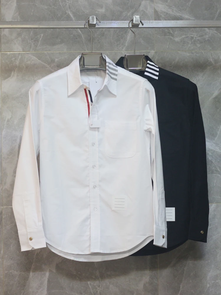 Мужская повседневная рубашка из ткани Оксфорд с четырьмя полосками, длинным рукавом, из смесового хлопка, модная, в городском стиле, весна-осень, белая
Мужская повседневная рубашка из ткани Оксфорд с четырьмя полосками, длинным рукавом, из смесового хлопка, модная, в городском стиле, весна-осень, белая