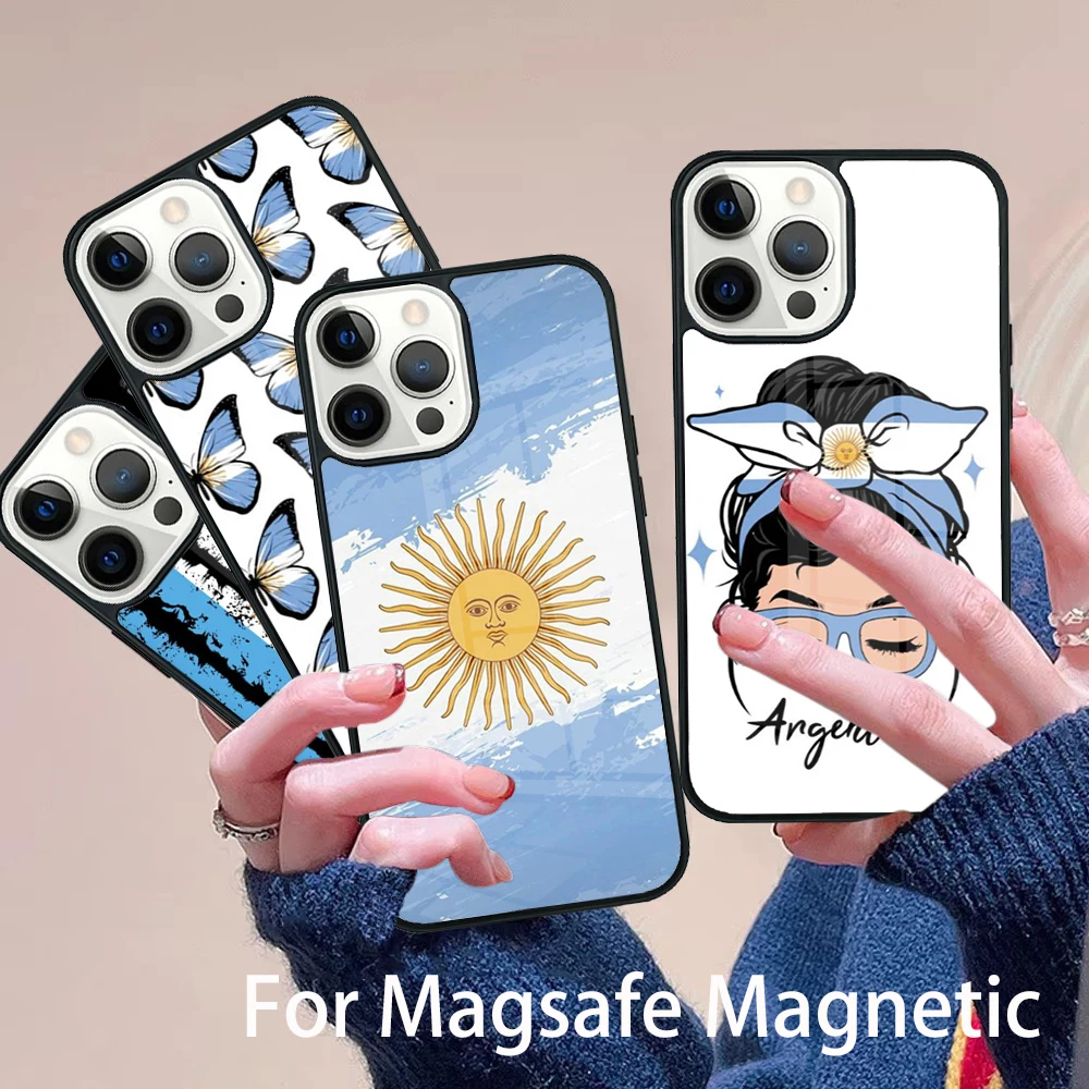 Argentina Flag Pride Argentine Flag Phone Case Magesafe Magnetic Wireless Charge Cover For IPhone 16 11 12 13 14 15 Pro Max Plus
Argentina Flag Pride Argentine Flag Phone Case Magesafe Magnetic Wireless Charge Cover For IPhone 16 11 12 13 14 15 Pro Max Plus