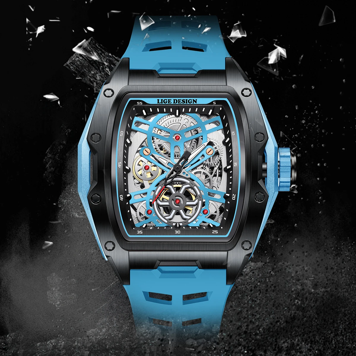 LIGE New Watches Mens Skeleton Mechanical Automatic Watch Top Brand Luxury Luminous 30M Waterproof Watch For Men reloj hombre
LIGE New Watches Mens Skeleton Mechanical Automatic Watch Top Brand Luxury Luminous 30M Waterproof Watch For Men reloj hombre
