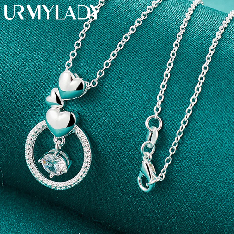 URMYLADY 925 Sterling Silver Round Zircon 16-30 Inch Pendant Necklace For Women Wedding Party Fashion Jewelry
URMYLADY 925 Sterling Silver Round Zircon 16-30 Inch Pendant Necklace For Women Wedding Party Fashion Jewelry