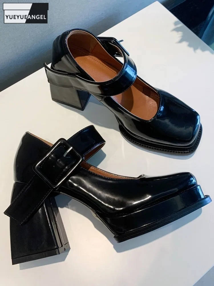 Summer New Women Thick Platform Square Toe Cowhide Genuine Leather Shoes Sweet Ladies Super High Heels Pumps Buckle Strap Shoes
Summer New Women Thick Platform Square Toe Cowhide Genuine Leather Shoes Sweet Ladies Super High Heels Pumps Buckle Strap Shoes