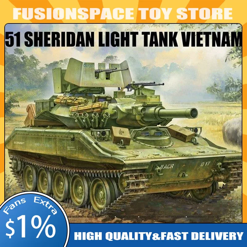In Stock Ryefield 1/35 Rm-5142 M551 Light Tank Sheridan Vietnam War Plastic Assembly Collection Model Kits Boy Assembling Toys
In Stock Ryefield 1/35 Rm-5142 M551 Light Tank Sheridan Vietnam War Plastic Assembly Collection Model Kits Boy Assembling Toys