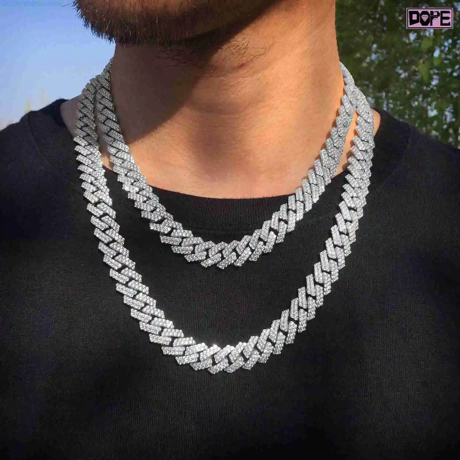 Кубинская цепочка Rappers 12 мм, 2 ряда, потрясающая мужская цепочка Iced Out из серебра 925 пробы VVS, кубинская цепочка с муассанитом
Кубинская цепочка Rappers 12 мм, 2 ряда, потрясающая мужская цепочка Iced Out из серебра 925 пробы VVS, кубинская цепочка с муассанитом