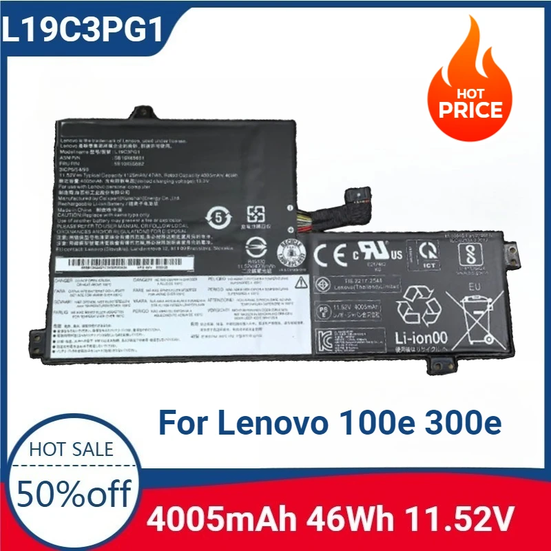 New High-quality L19L3PG1 L19C3PG1 L19M3PG1 5B10X65680 SB10X65683 Laptop Battery for Lenovo 100e 300e Chromebook 2nd 11.52V 46WH
New High-quality L19L3PG1 L19C3PG1 L19M3PG1 5B10X65680 SB10X65683 Laptop Battery for Lenovo 100e 300e Chromebook 2nd 11.52V 46WH