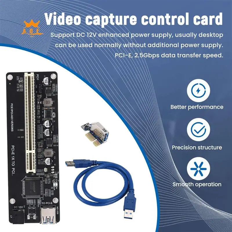 A08E-PCIE PCI-E PCI Express X1 к PCI Riser Card Шисовая карта Высокоэффективный адаптер-конвертер USB 3.0 Кабель для настольного ПК
A08E-PCIE PCI-E PCI Express X1 к PCI Riser Card Шисовая карта Высокоэффективный адаптер-конвертер USB 3.0 Кабель для настольного ПК