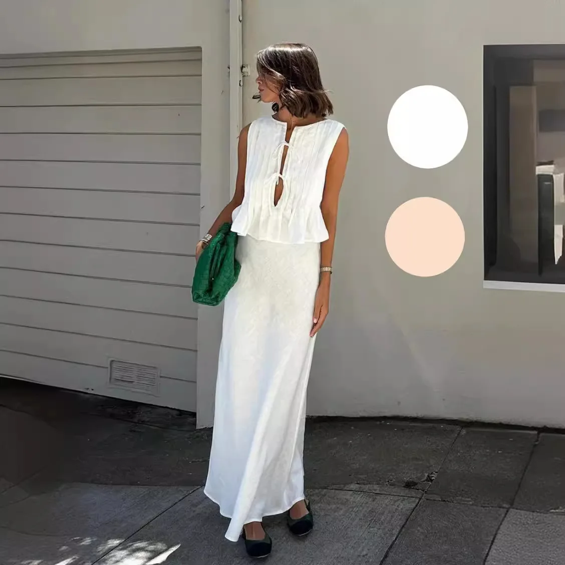 Spring Summer Cotton Linen Set Women Long Dress White Sleeveless Top Elegant Skirt Outfit Female Holiday Beach Clothes Vestidos
Spring Summer Cotton Linen Set Women Long Dress White Sleeveless Top Elegant Skirt Outfit Female Holiday Beach Clothes Vestidos