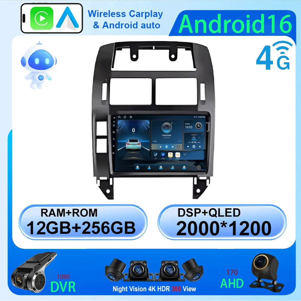 Автомагнитола Android 16 для Volkswagen VW Polo MK4 6Q 9N 9N3 2004-2009, мультимедийный видеоплеер с GPS, Carplay, QLED экраном и стереосистемой
Автомагнитола Android 16 для Volkswagen VW Polo MK4 6Q 9N 9N3 2004-2009, мультимедийный видеоплеер с GPS, Carplay, QLED экраном и стереосистемой