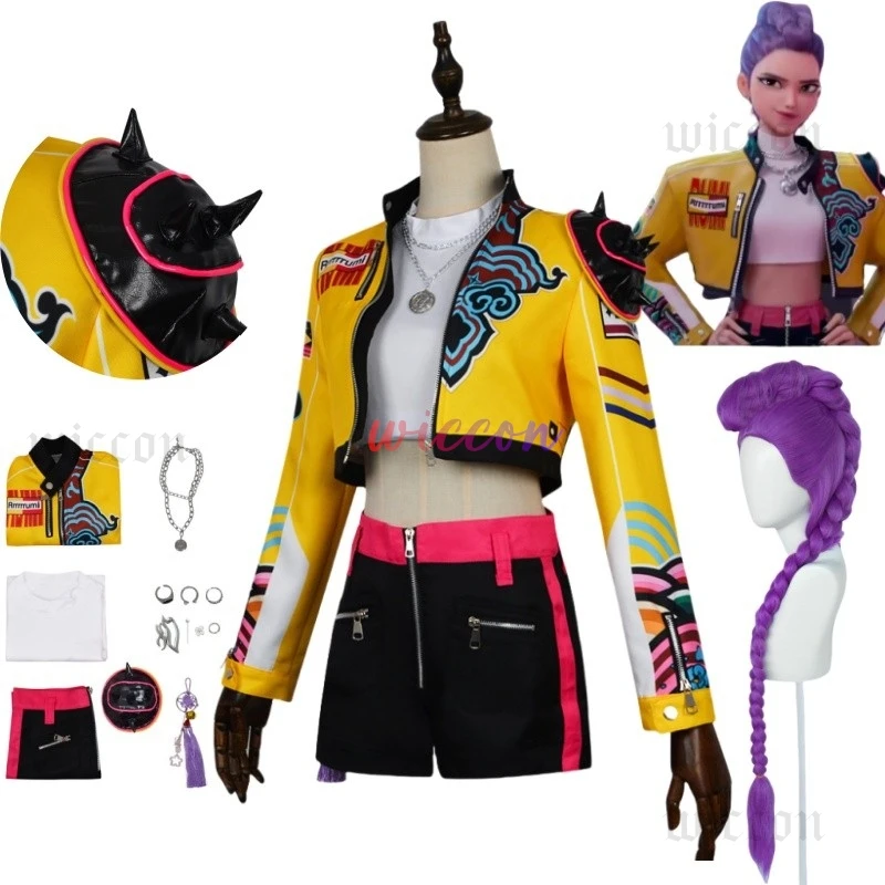 2025 Demon Hunters Huntrix Rumi Cosplay KPOP Group Stage Cosplay Printed Pattern Uniform Halloween Party Sexy Outfit For Woman 
2025 Demon Hunters Huntrix Rumi Cosplay KPOP Group Stage Cosplay Printed Pattern Uniform Halloween Party Sexy Outfit For Woman