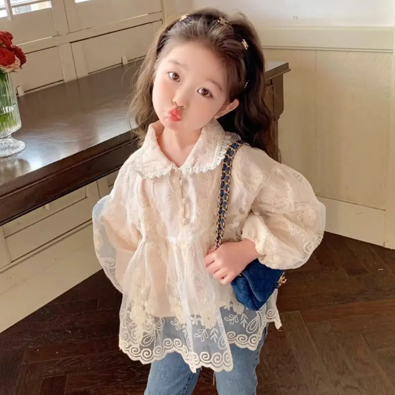 Girls' Shirt Spring and Autumn 2025 New Style Children's Spring Fashion Embroidered Lace Shirt Western Long Sleeve Spring Top
Girls' Shirt Spring and Autumn 2025 New Style Children's Spring Fashion Embroidered Lace Shirt Western Long Sleeve Spring Top