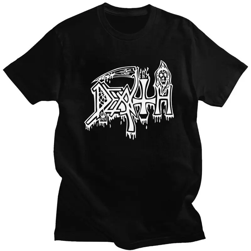 Custom Trendy Death Print T Shirt Men Pure Cotton T-shirt Leisure Heavy Metal Rock Gift Tee Tops Streetwear Tshirts
Custom Trendy Death Print T Shirt Men Pure Cotton T-shirt Leisure Heavy Metal Rock Gift Tee Tops Streetwear Tshirts