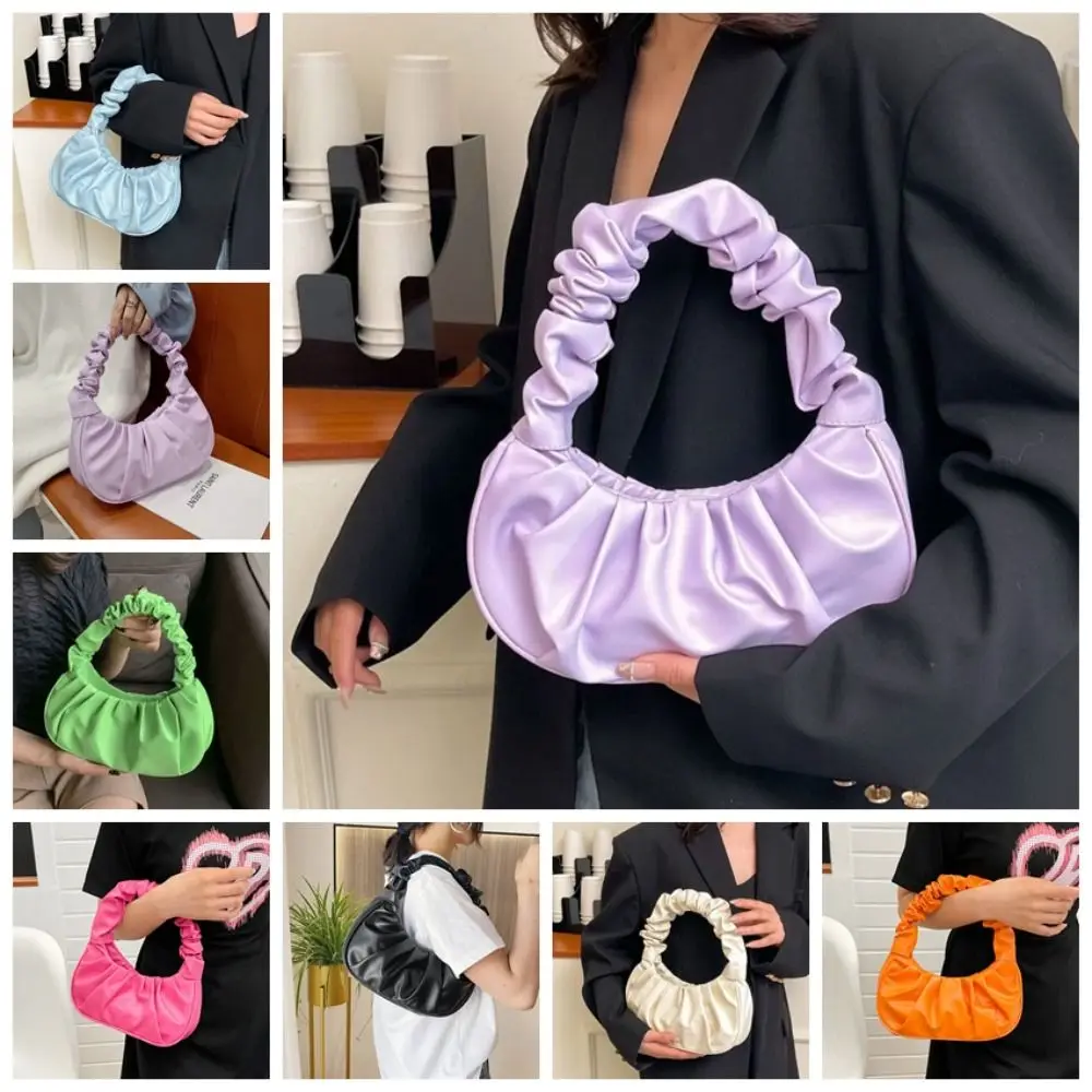 Luxury Korean Style Pleated Handbag Square Crescent Moon Cloud Bag Dumpling Bag Phone Bag PU Leather Underarm Bag Ladies
Luxury Korean Style Pleated Handbag Square Crescent Moon Cloud Bag Dumpling Bag Phone Bag PU Leather Underarm Bag Ladies