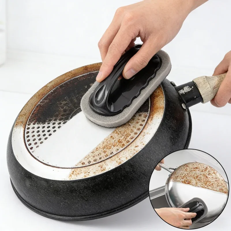 Magic Emery Sponge Brush Wipe Eraser Cleaner Kitchen Bath Rust Strong Decontamination Cleaning Tools With Handle Household Tools
Magic Emery Sponge Brush Wipe Eraser Cleaner Kitchen Bath Rust Strong Decontamination Cleaning Tools With Handle Household Tools