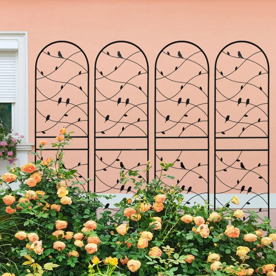 4 Pack Metal Garden Trellis 71 x 19.7 Rustproof Trellis for Climbing Plants Outdoor Flower Support Bird D Black
4 Pack Metal Garden Trellis 71 x 19.7 Rustproof Trellis for Climbing Plants Outdoor Flower Support Bird D Black