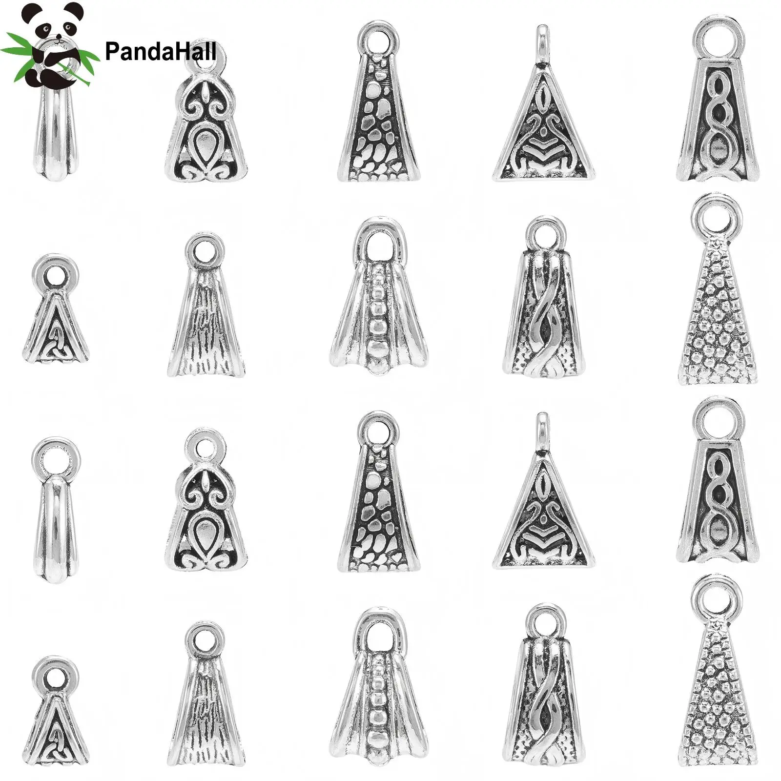 PandaHall 100Pcs 10 Styles Tibetan Style Triangle Shape Tube Bails Connectors Bails Hanger European Beads for Jewelry Making
PandaHall 100Pcs 10 Styles Tibetan Style Triangle Shape Tube Bails Connectors Bails Hanger European Beads for Jewelry Making