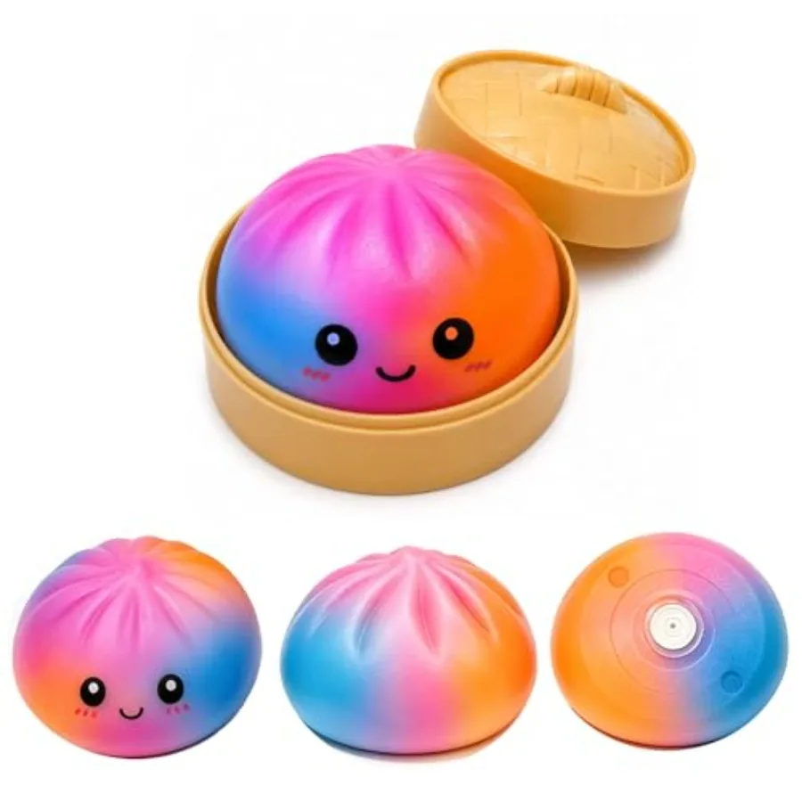 New product tasting price Rainbow Dumpling Toy with Steamer Case, Colorful Squeeze Dough Stress Ball, Realistic Steamed Bun Squ
New product tasting price Rainbow Dumpling Toy with Steamer Case, Colorful Squeeze Dough Stress Ball, Realistic Steamed Bun Squ