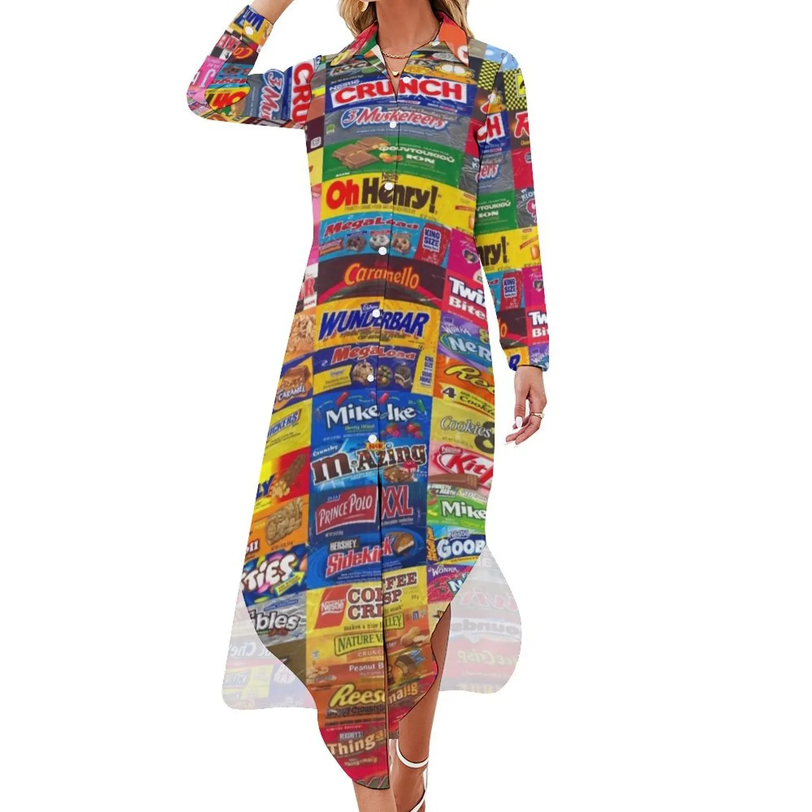 Candy Wrappers Long Sleeved Shirt Dress ladies dresses for women 2024 dresses for womens 2024 summer clothes
Candy Wrappers Long Sleeved Shirt Dress ladies dresses for women 2024 dresses for womens 2024 summer clothes