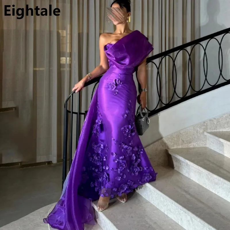 Eightale Purple Thick Satin Mermaid Evening Dress One Shoulder Prom Party Dress 3D FLowers Women Dubai Formal Gowns Customized
Eightale Purple Thick Satin Mermaid Evening Dress One Shoulder Prom Party Dress 3D FLowers Women Dubai Formal Gowns Customized