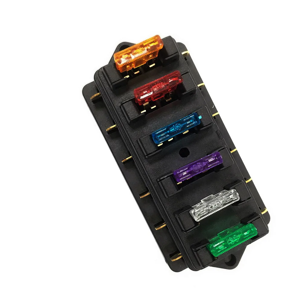 6 Way Fuse Block Straight Row Fuse Holder Led Indicator Flame Retardant Base For Automotive Dc Systems Car Accessories
6 Way Fuse Block Straight Row Fuse Holder Led Indicator Flame Retardant Base For Automotive Dc Systems Car Accessories