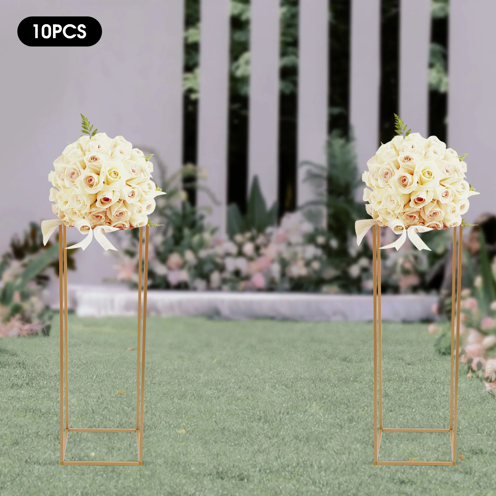 10-Piece Gold Flower Stand Set Elegant Iron Display Racks 27x80cm Wedding Flower Stand for Party/Wedding Decor
10-Piece Gold Flower Stand Set Elegant Iron Display Racks 27x80cm Wedding Flower Stand for Party/Wedding Decor