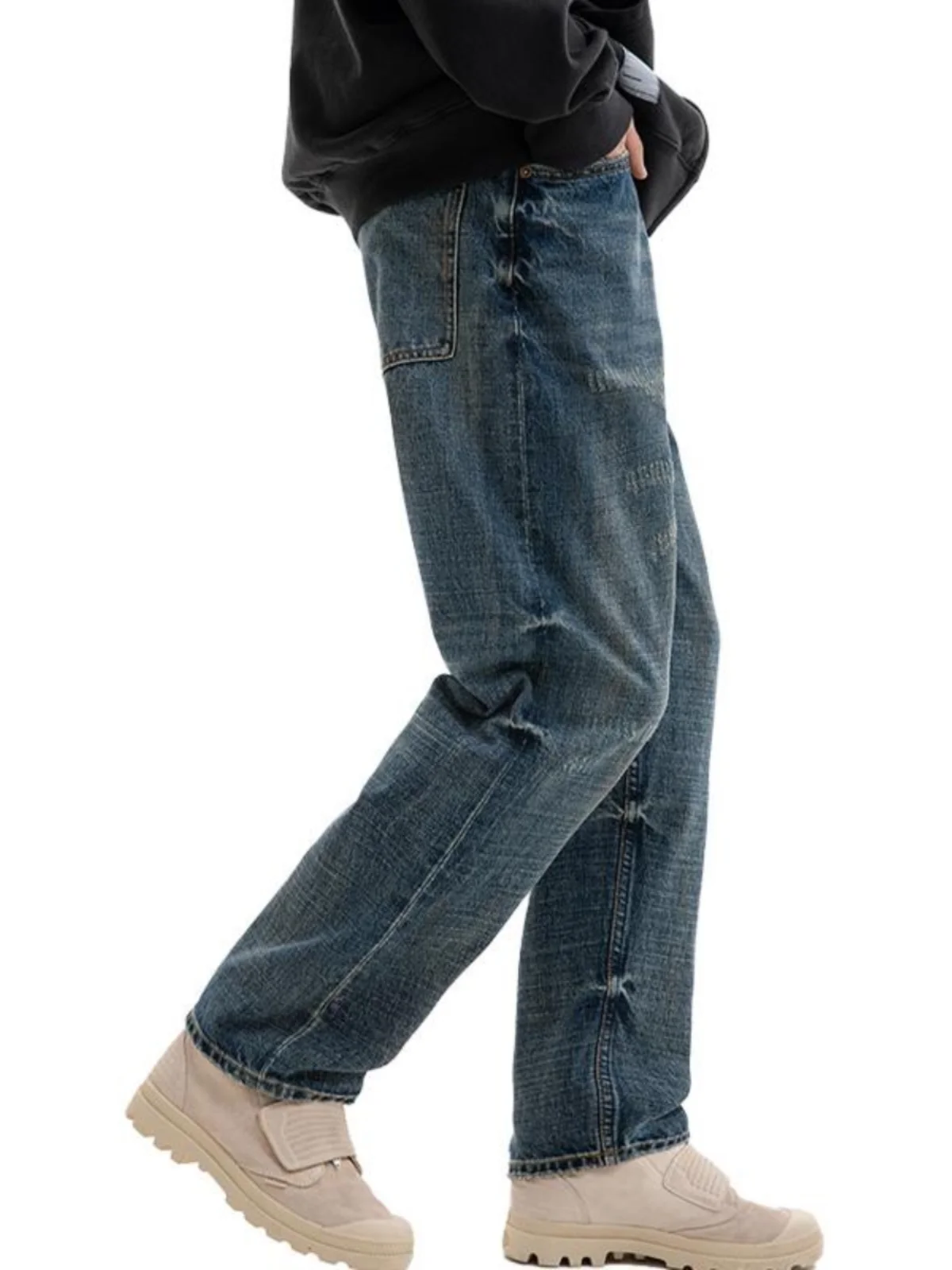 2025 New Street Casual Loose Fit American Retro Washed Wear Resistant Cone Shaped Jeans for Men Youth Popular Cotton Denim
2025 New Street Casual Loose Fit American Retro Washed Wear Resistant Cone Shaped Jeans for Men Youth Popular Cotton Denim