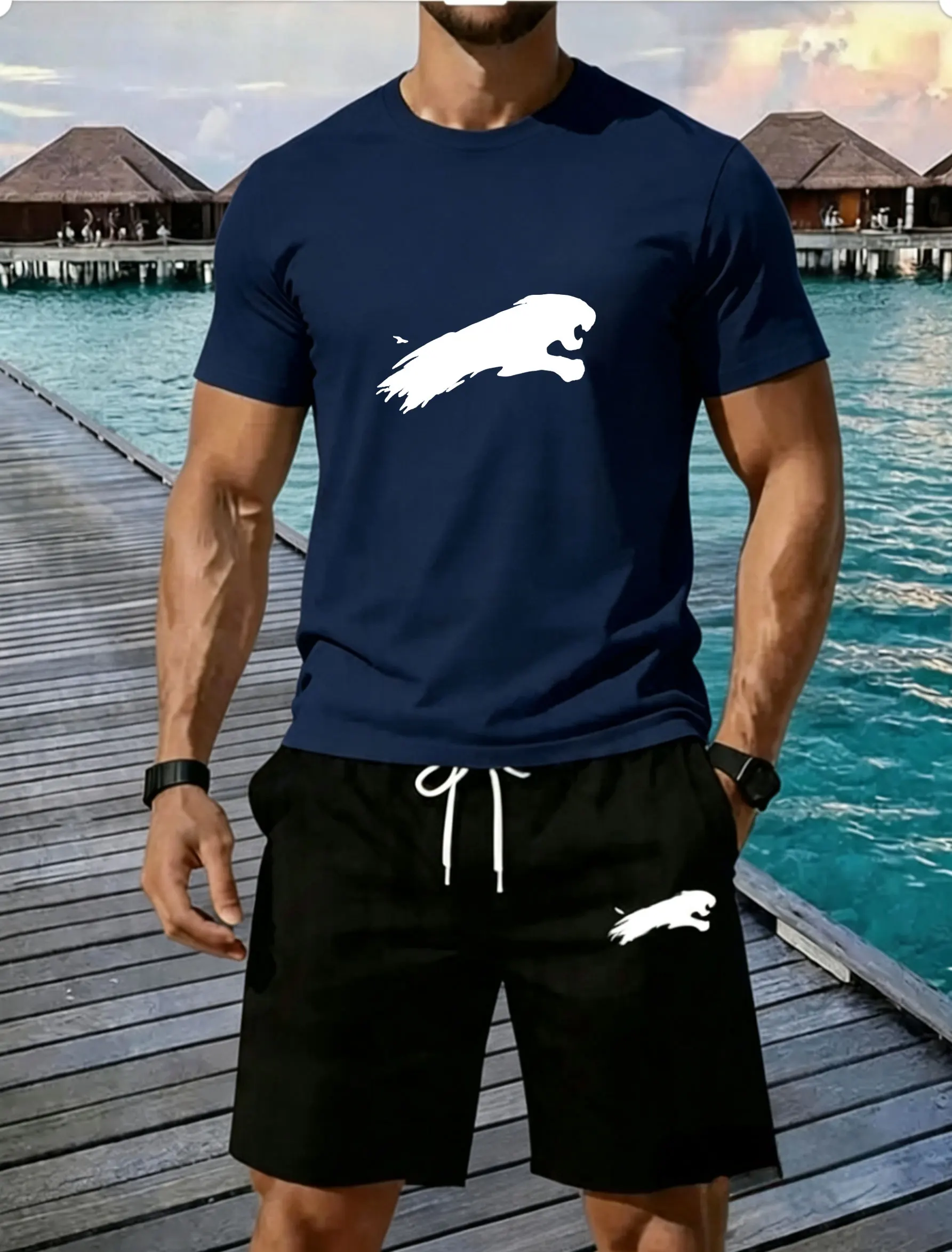 2026 printed pattern T-shirt men's summer casual couple set outdoor street short sleeved shorts two-piece set men's summer set
2026 printed pattern T-shirt men's summer casual couple set outdoor street short sleeved shorts two-piece set men's summer set