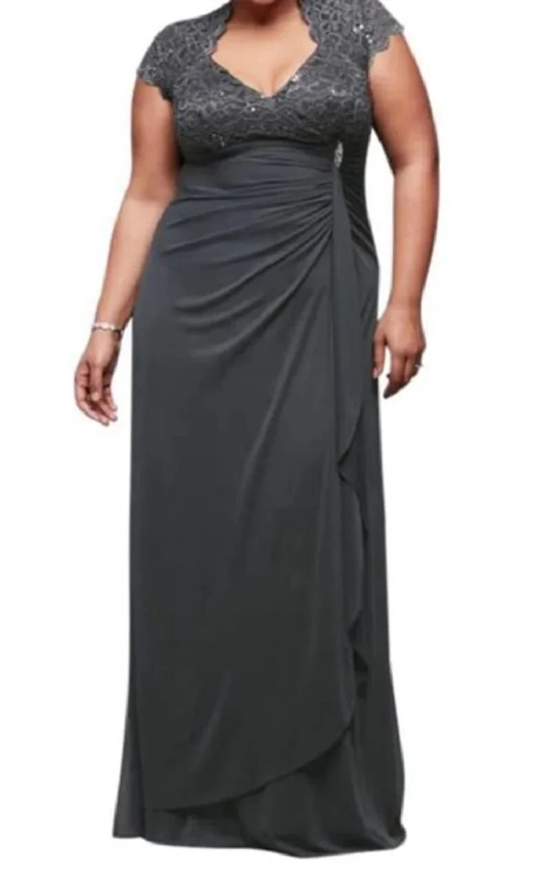 YNQNFS Plus size pleated beaded applique bride mother dress elegant purple lace tight dress party guest dress M0210
YNQNFS Plus size pleated beaded applique bride mother dress elegant purple lace tight dress party guest dress M0210