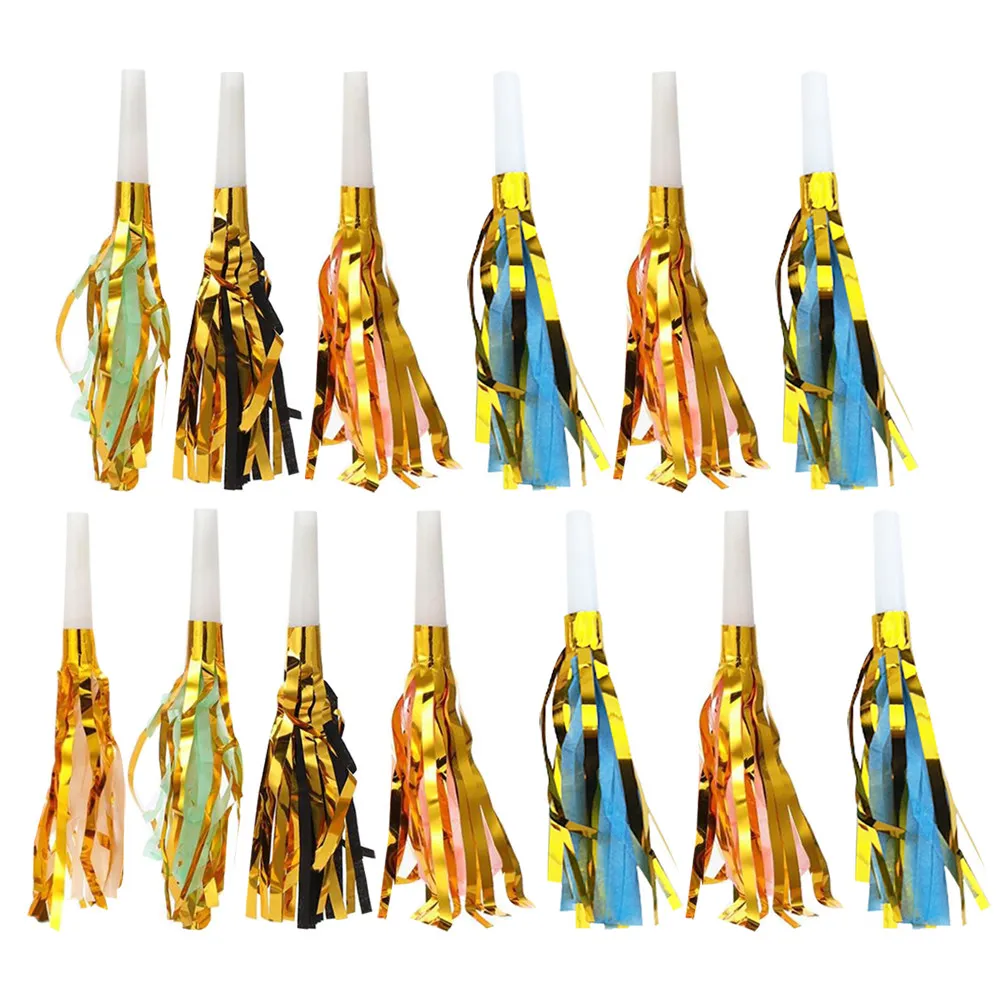 30Pcs Cheer Horns Blowouts Fringed Party Blowouts for Kids Adults Birthday Wedding School Event Party Favors Noisemakers
30Pcs Cheer Horns Blowouts Fringed Party Blowouts for Kids Adults Birthday Wedding School Event Party Favors Noisemakers