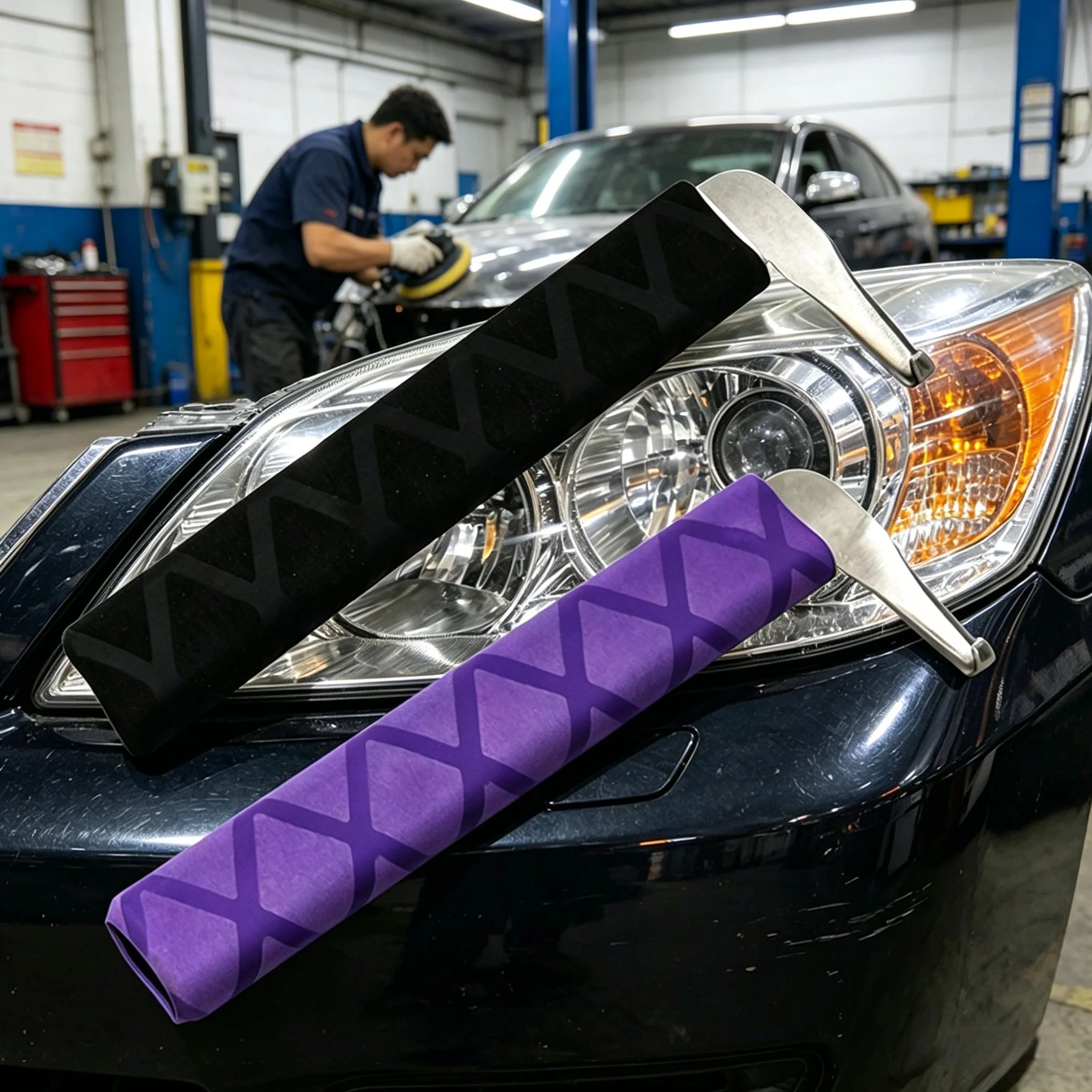 Universal Automotive Cold Glue Scraper, Heavy Duty Stainless Steel Blade with Anti-slip Grip for Car Headlight Repair
Universal Automotive Cold Glue Scraper, Heavy Duty Stainless Steel Blade with Anti-slip Grip for Car Headlight Repair