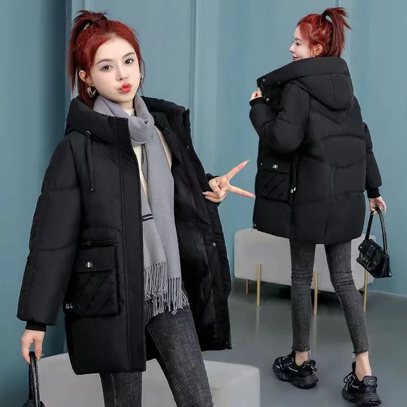 2025 Women Fashion Hooded Down Cotton Tops Outwear Winter Ladies Casual Puffer Coat Korean Feminine Loose Cotton Padded Jacket
2025 Women Fashion Hooded Down Cotton Tops Outwear Winter Ladies Casual Puffer Coat Korean Feminine Loose Cotton Padded Jacket