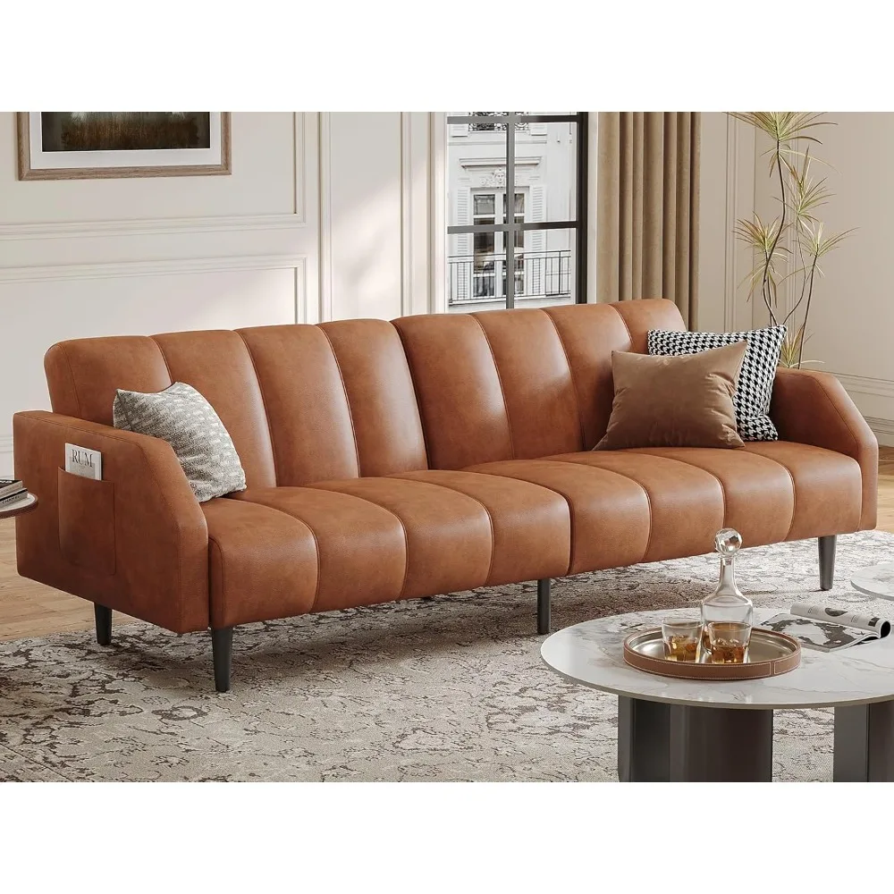 78'' Futon Sofa Bed Couch, 2 Seater Faux Leather Futon Sleeper Couches with Adjustable Sofa Backrest, Convertible Loveseat Sofa
78'' Futon Sofa Bed Couch, 2 Seater Faux Leather Futon Sleeper Couches with Adjustable Sofa Backrest, Convertible Loveseat Sofa