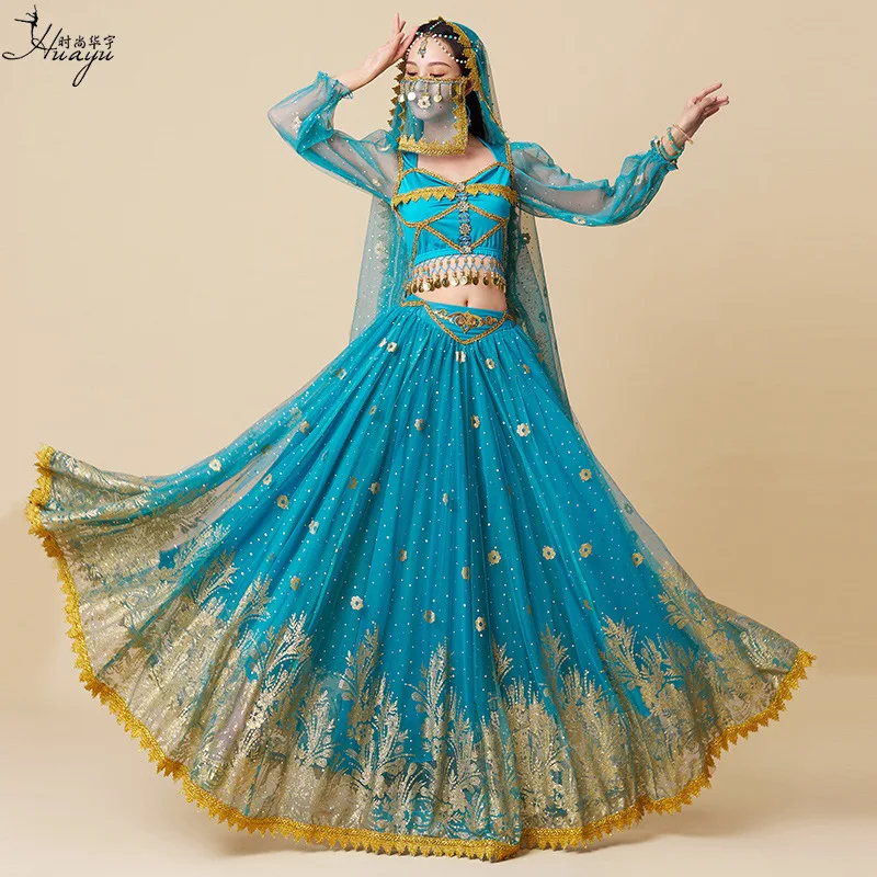 Halloween COS Costume Western Princess Performance Costume Belly Dance 720 Degree Long Skirt Exotic Style Performance Outfit Set
Halloween COS Costume Western Princess Performance Costume Belly Dance 720 Degree Long Skirt Exotic Style Performance Outfit Set