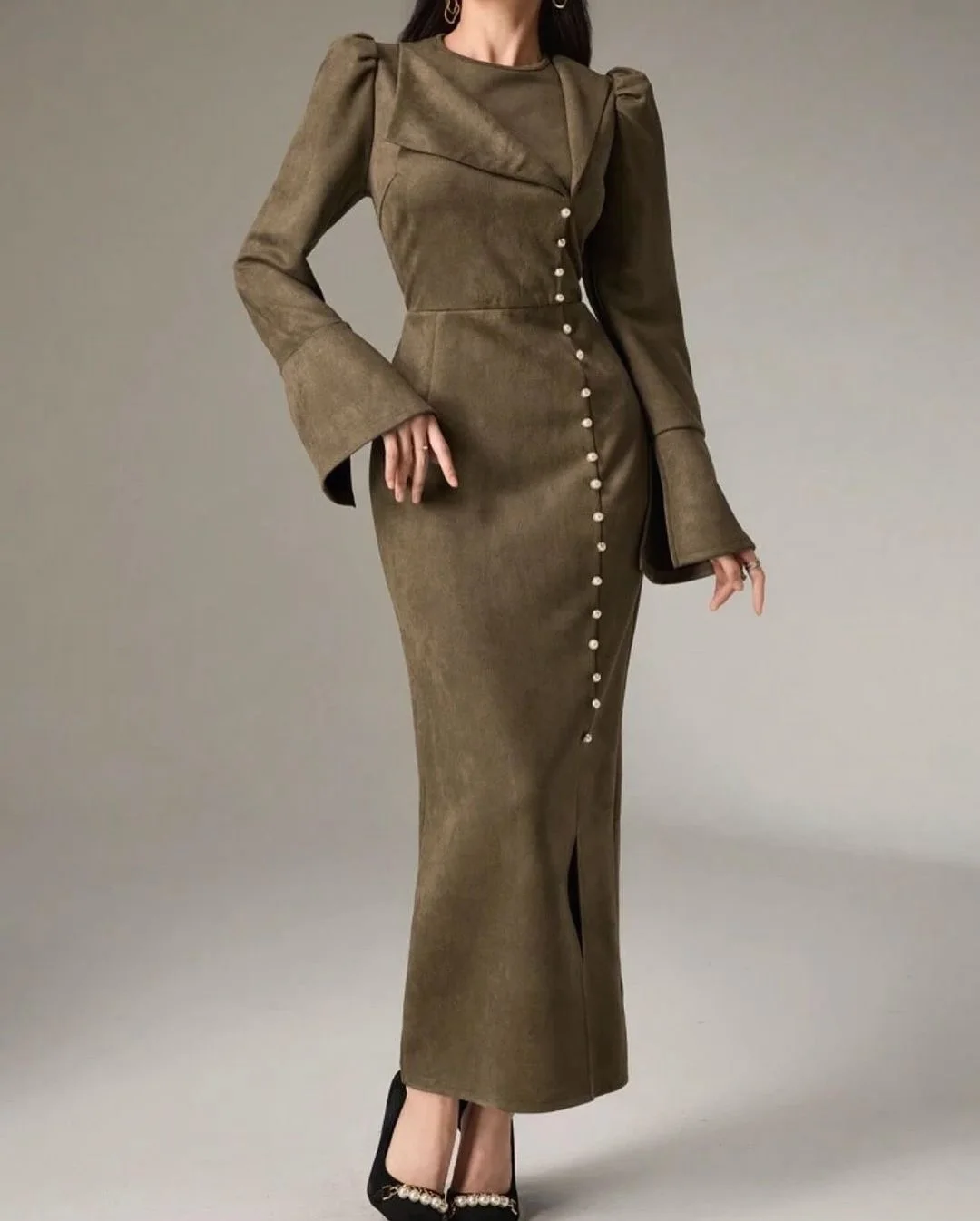 Customized High Quality Jersey Buttons Evening Dresses Temperament Long Sleeves Prom Dress Custom Made Special Occasio
Customized High Quality Jersey Buttons Evening Dresses Temperament Long Sleeves Prom Dress Custom Made Special Occasio